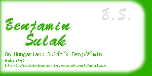 benjamin sulak business card